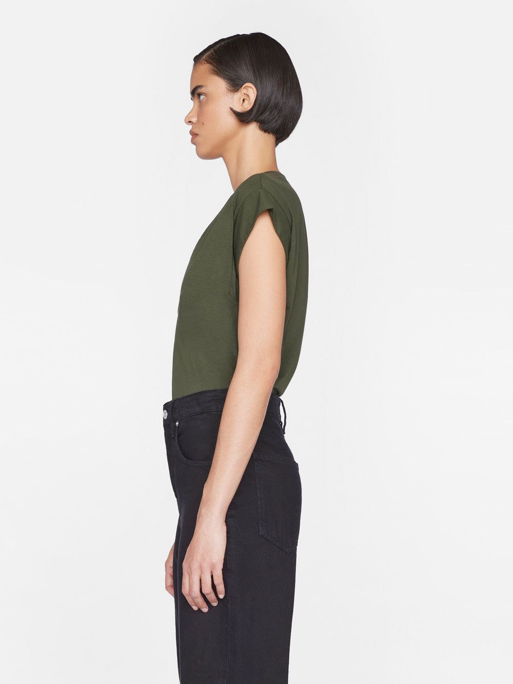 Le Mid Rise V Neck Tee -- Surplus sold by Frame Denim product image thumbnail 6