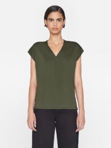 Le Mid Rise V Neck Tee -- Surplus sold by Frame Denim