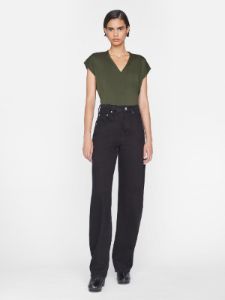 Le Mid Rise V Neck Tee -- Surplus sold by Frame Denim