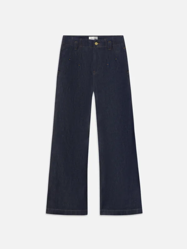 Darted Wide Leg Jean -- Rinse made by Frame Denim