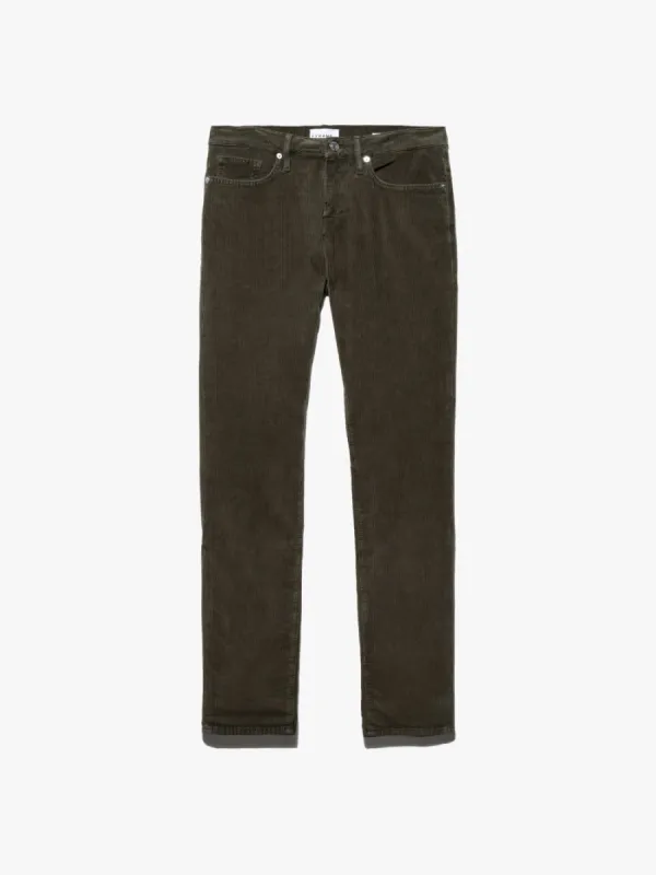 L'Homme Slim Cord -- Military Olive sold by Frame Denim