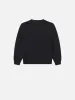Wool Cashmere Textured Sweater  -- Dark Navy sold by Frame Denim