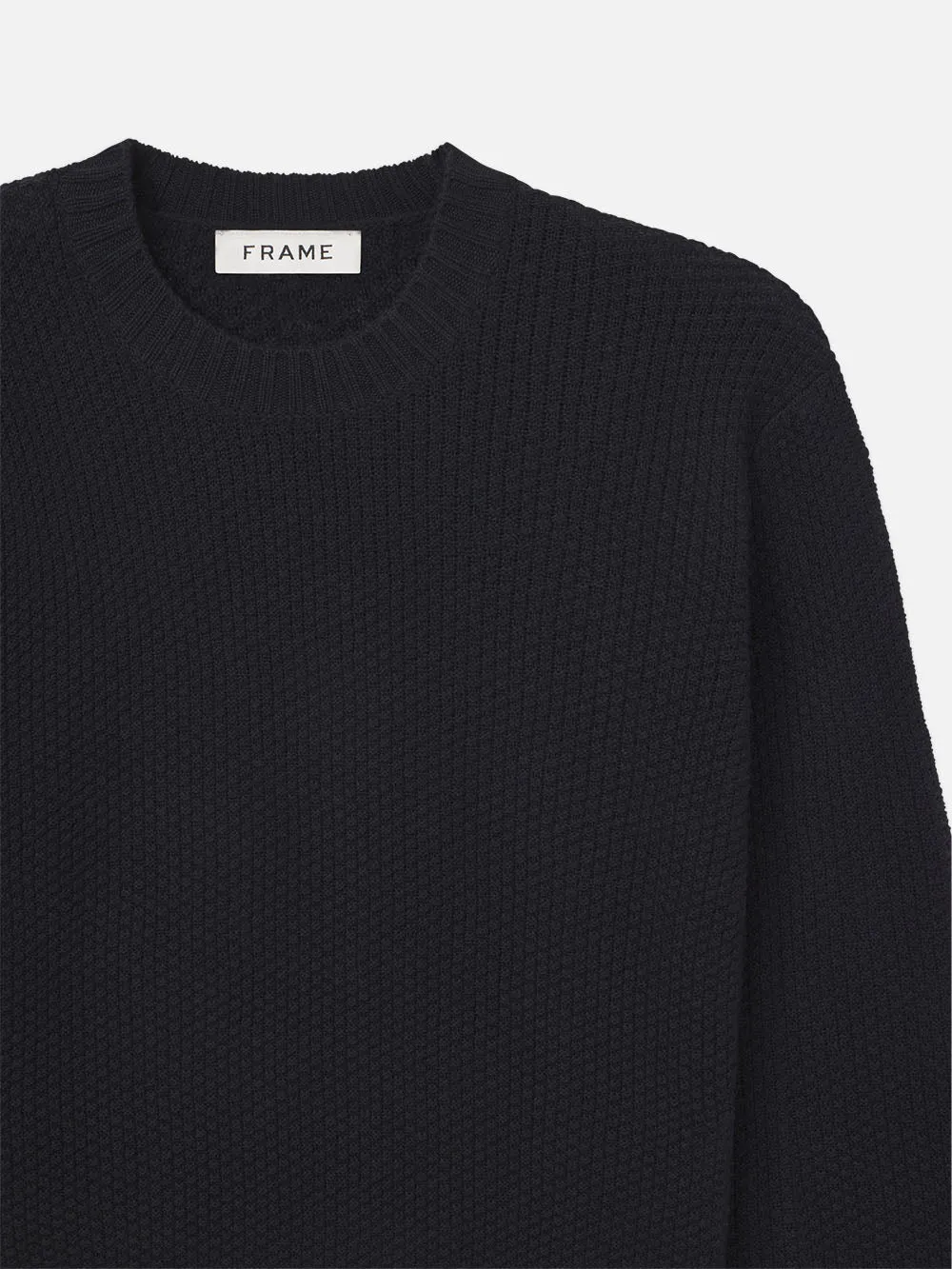 Wool Cashmere Textured Sweater -- Dark Navy sold by Frame Denim product image thumbnail 2