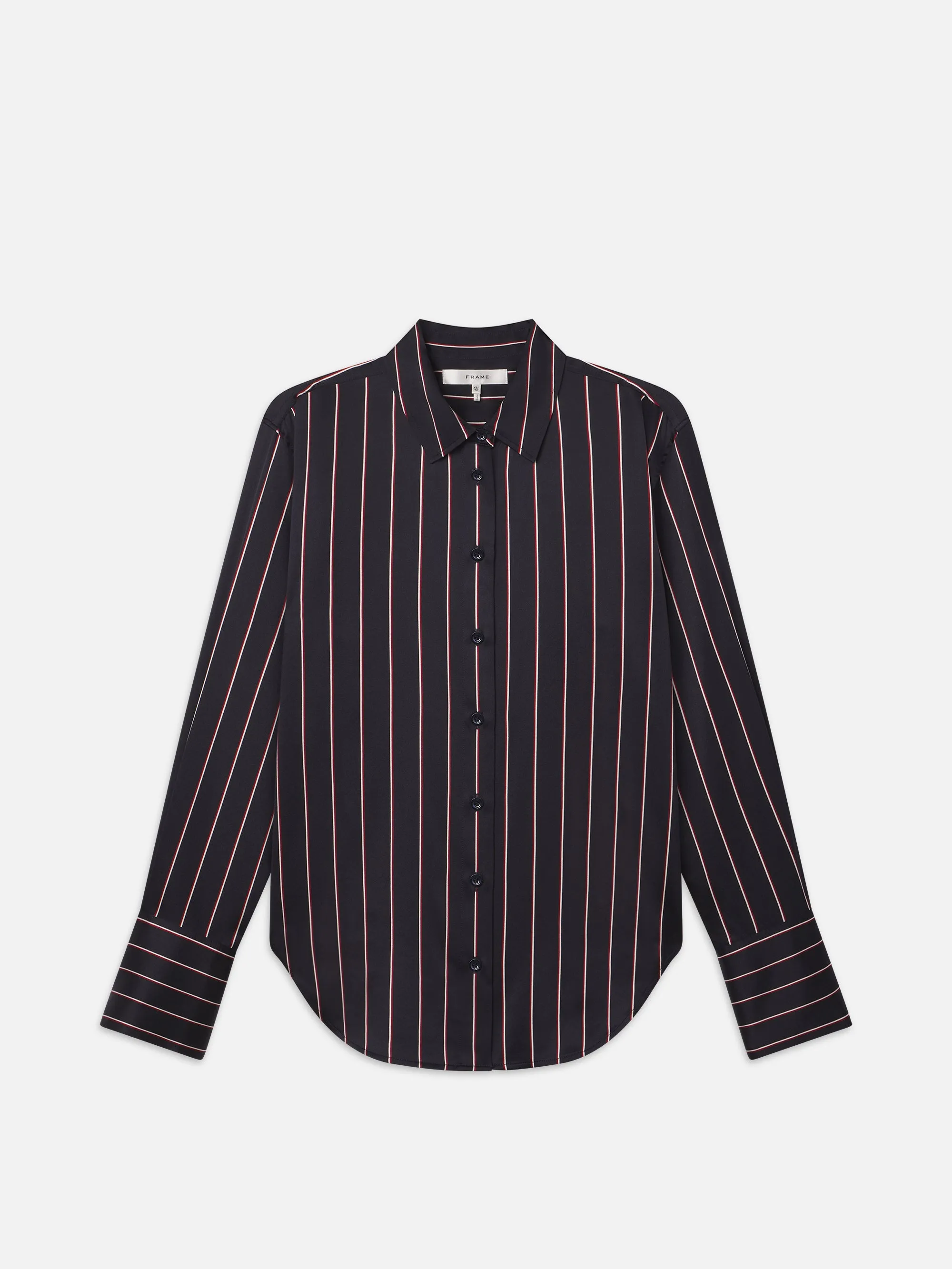 The Standard Shirt -- Navy Stripe Multi sold by Frame Denim
