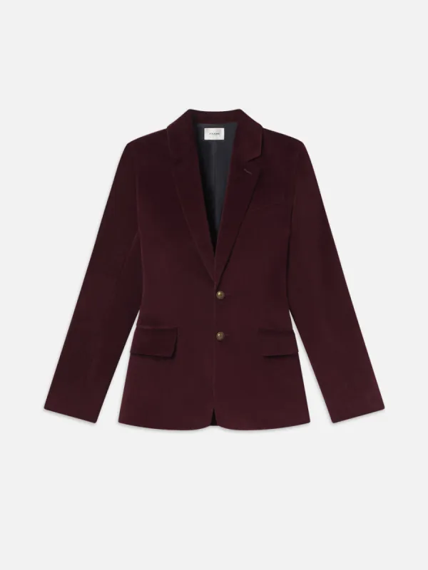 Everyday Velvet Blazer -- Wine made by Frame Denim