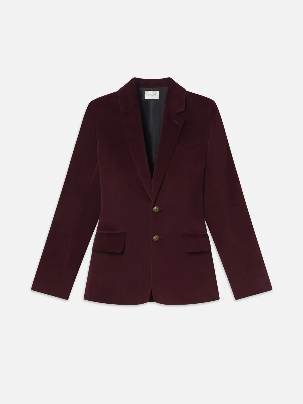 Everyday Velvet Blazer -- Wine sold by Frame Denim