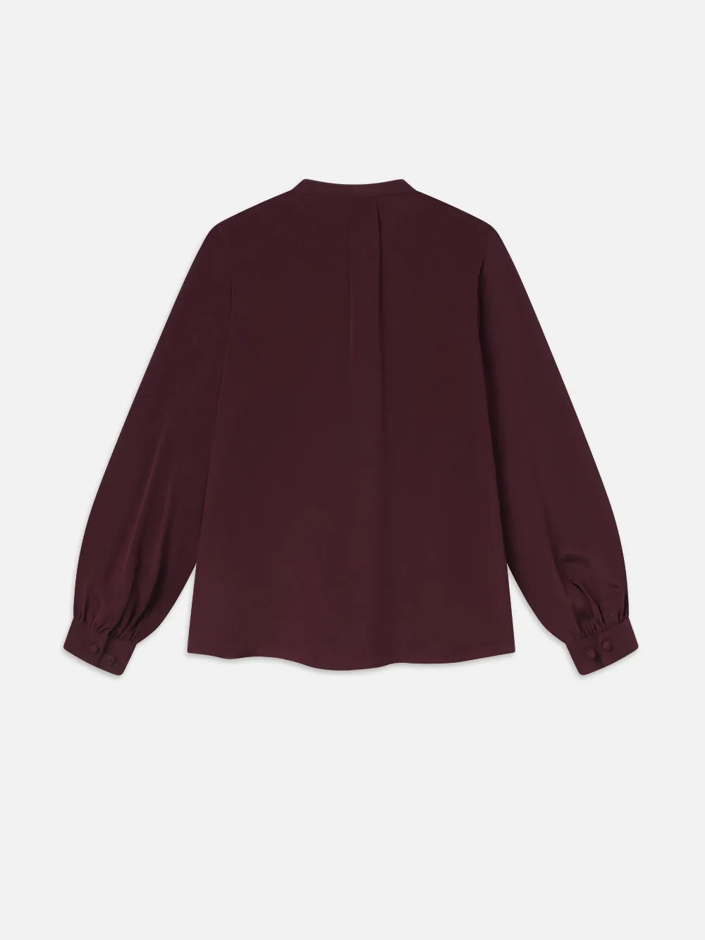 Shirred Tie Front Blouse -- Wine sold by Frame Denim product image thumbnail 3