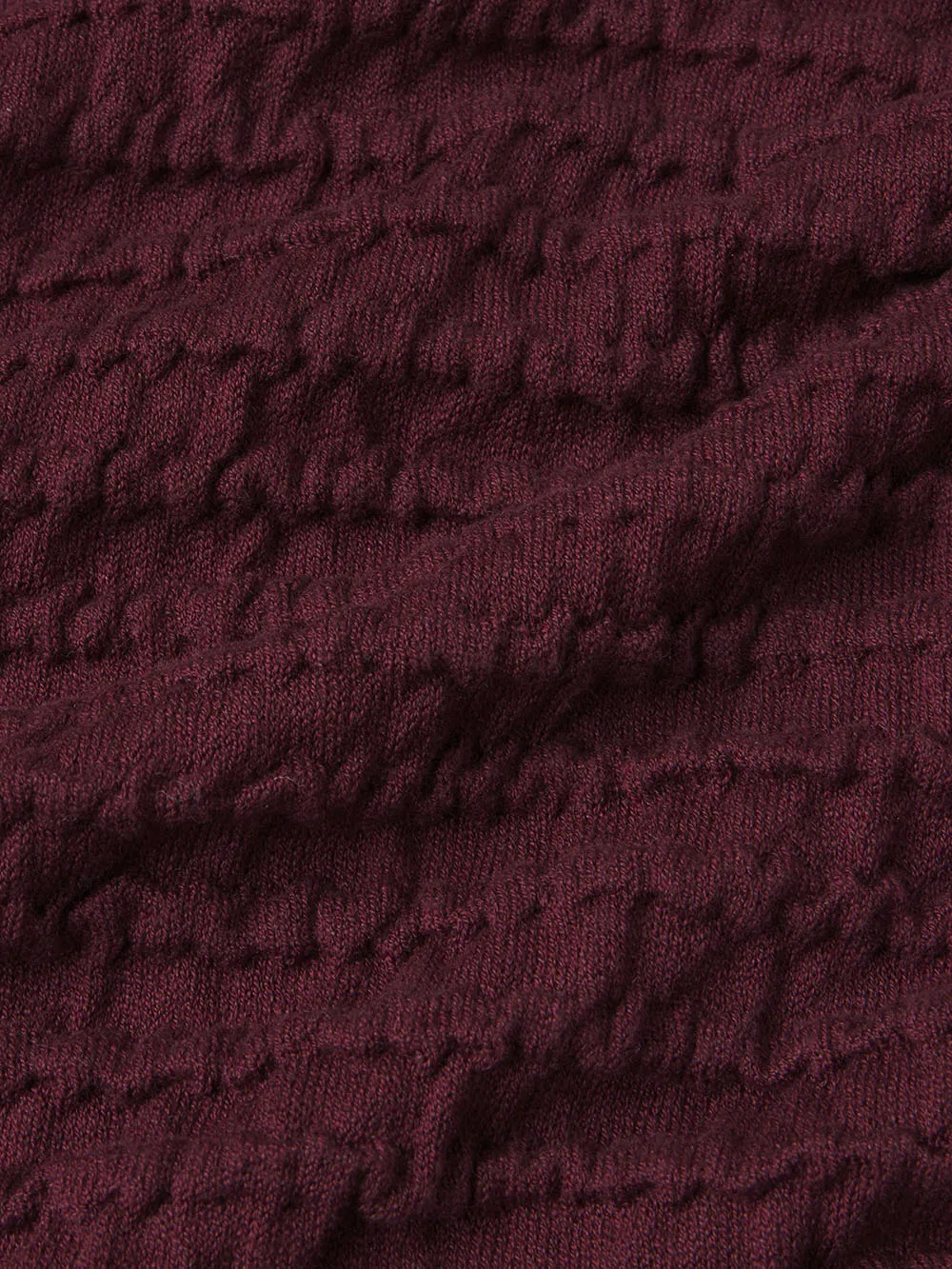 Smocked Long Sleeve Crewneck -- Wine sold by Frame Denim product image thumbnail 2