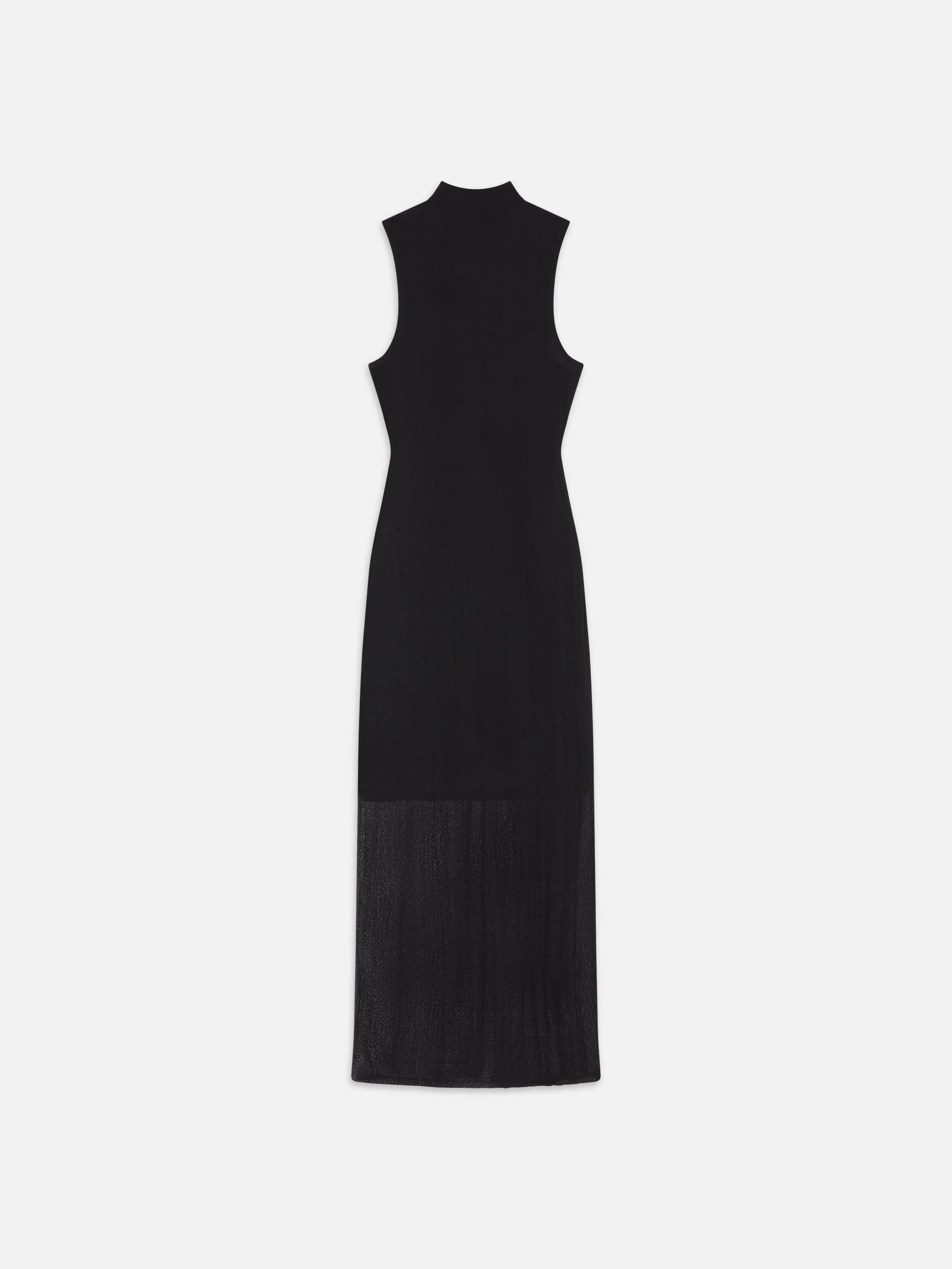 Sleeveless Mesh Mock Neck Dress -- Black sold by Frame Denim product image thumbnail 4
