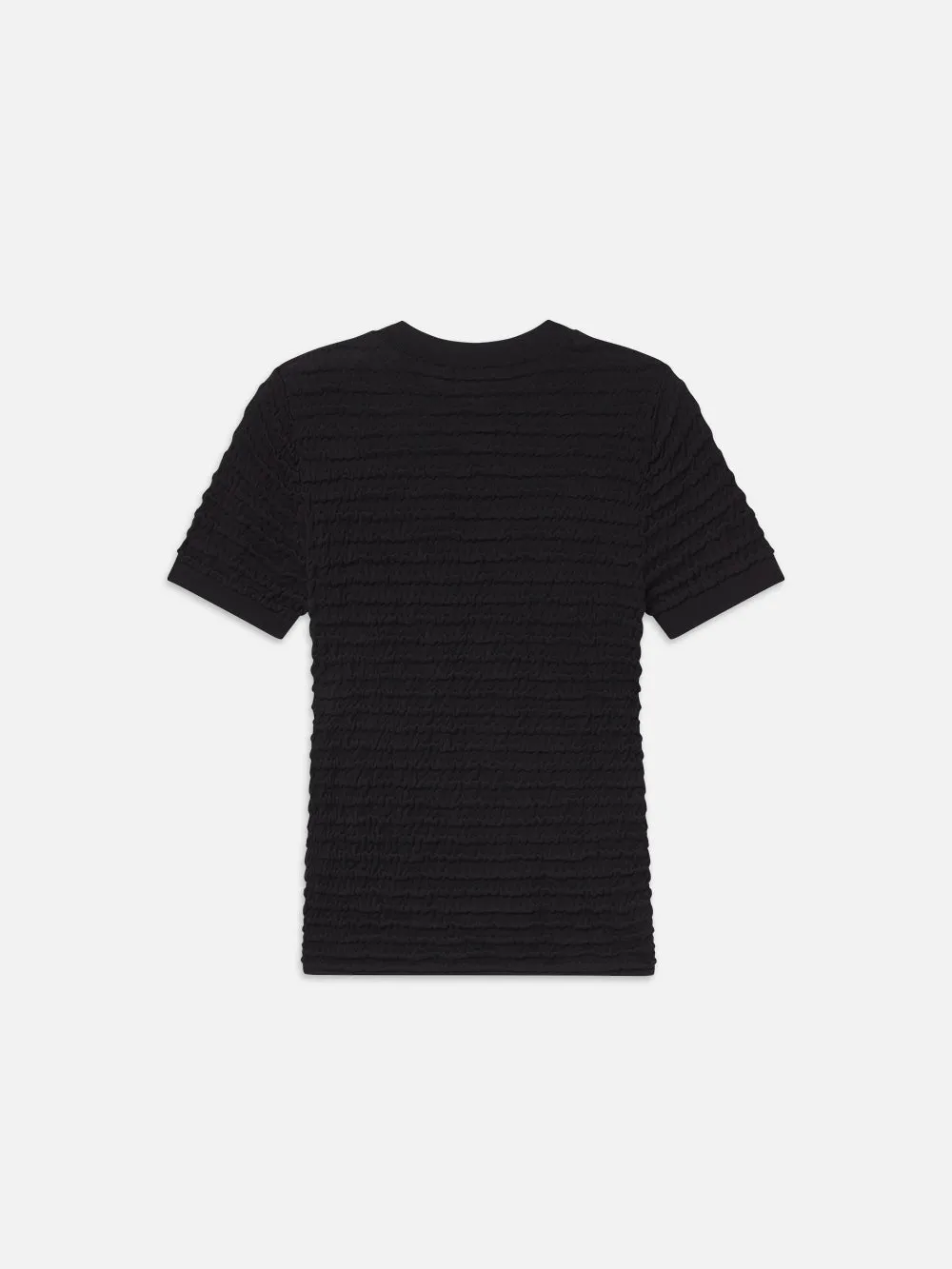 Smocked Short Sleeve Sweater -- Black sold by Frame Denim product image thumbnail 3