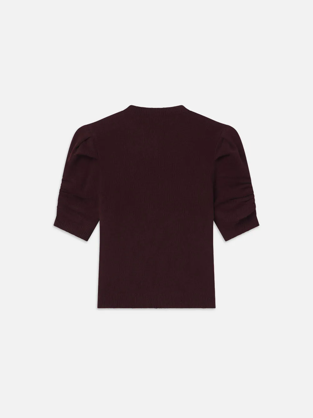 Ruched Sleeve Cashmere Sweater -- Wine sold by Frame Denim product image thumbnail 3