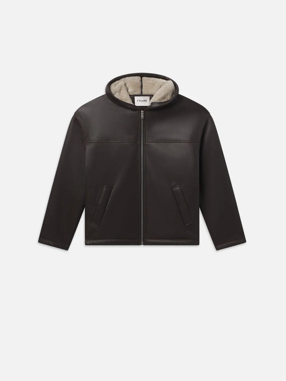 Sherpa Hoodie -- Dark Brown sold by Frame Denim