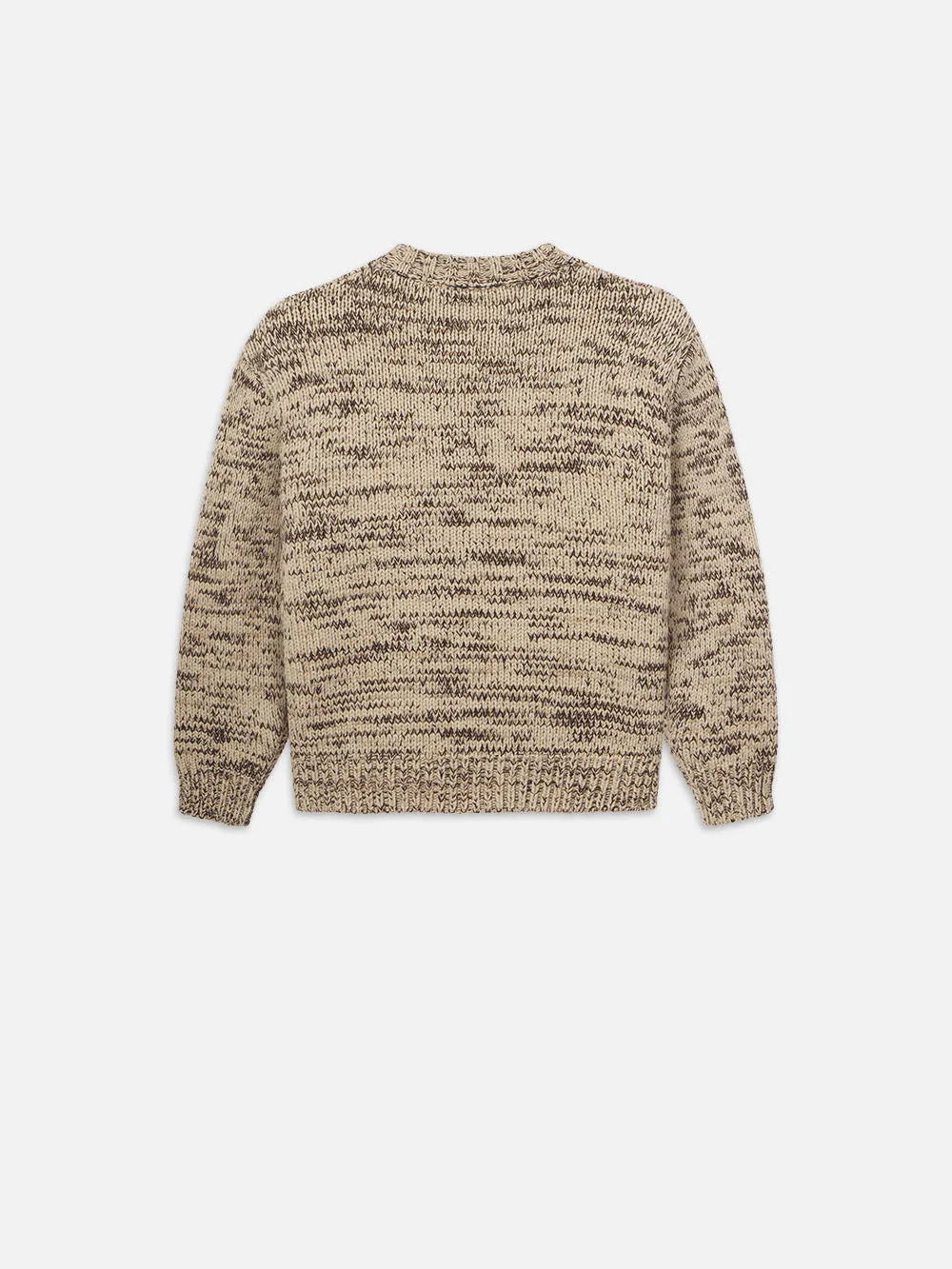Wool Blend Crewneck -- Cream/Brown sold by Frame Denim product image thumbnail 3
