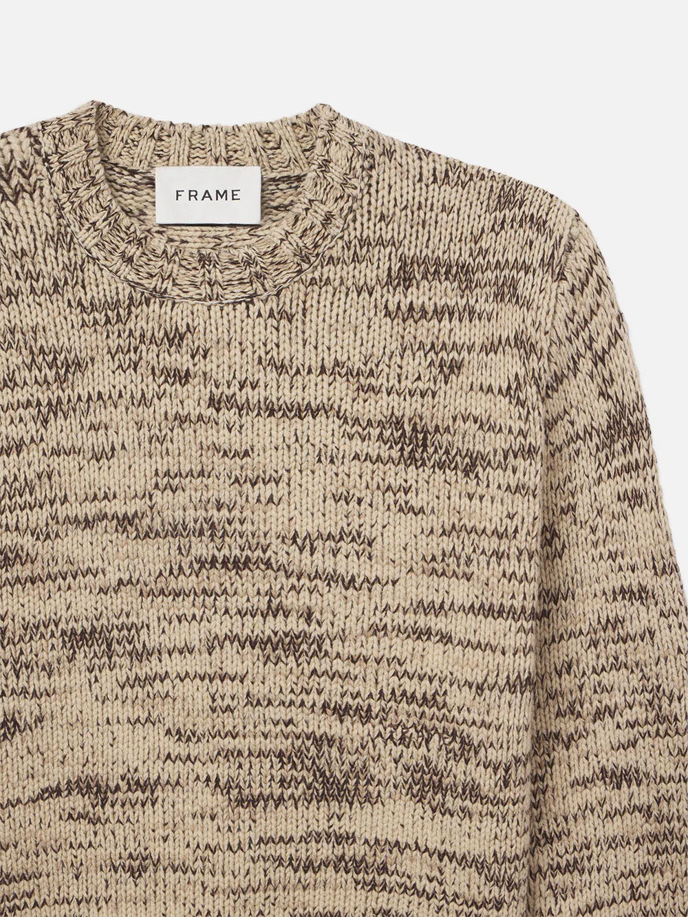 Wool Blend Crewneck -- Cream/Brown sold by Frame Denim product image thumbnail 2