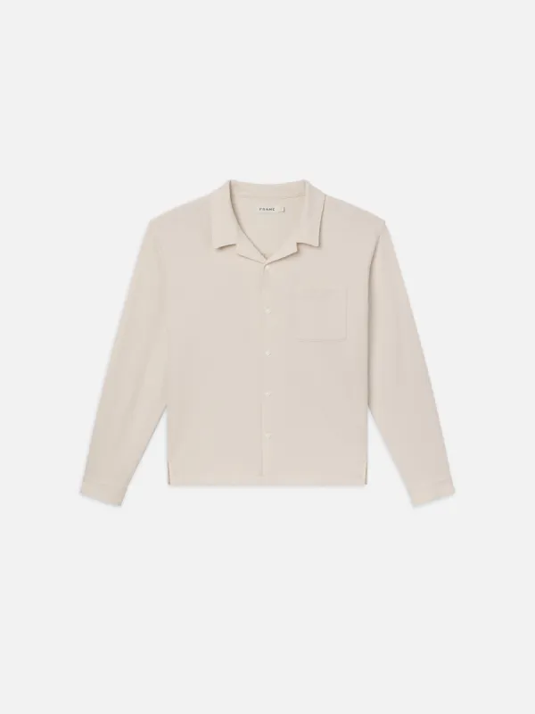 Duo Fold Relaxed Shirt -- White Sand sold by Frame Denim