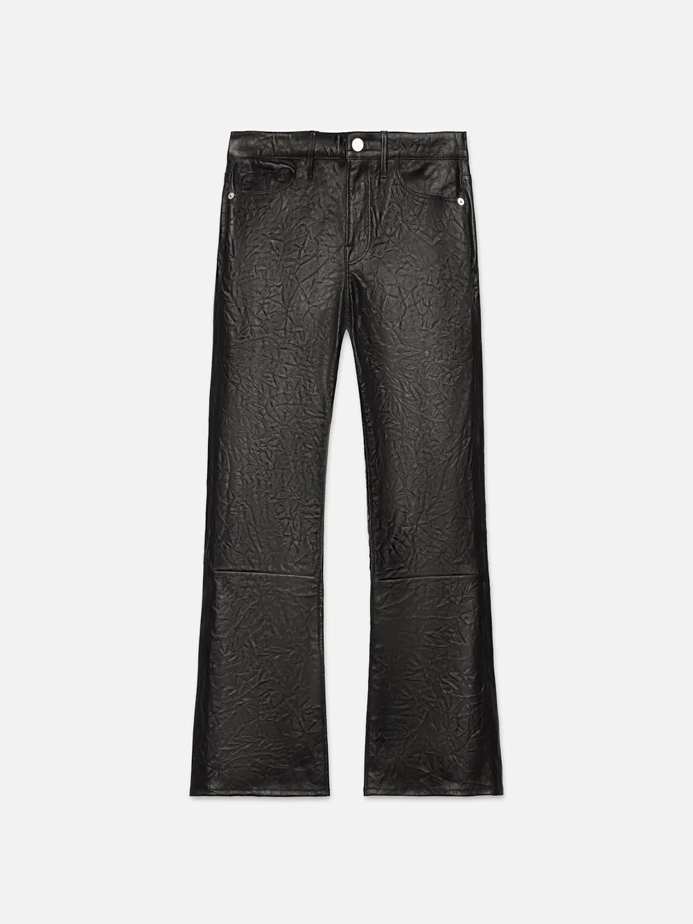 Leather Le Crop Mini Boot -- Washed Black sold by Frame Denim