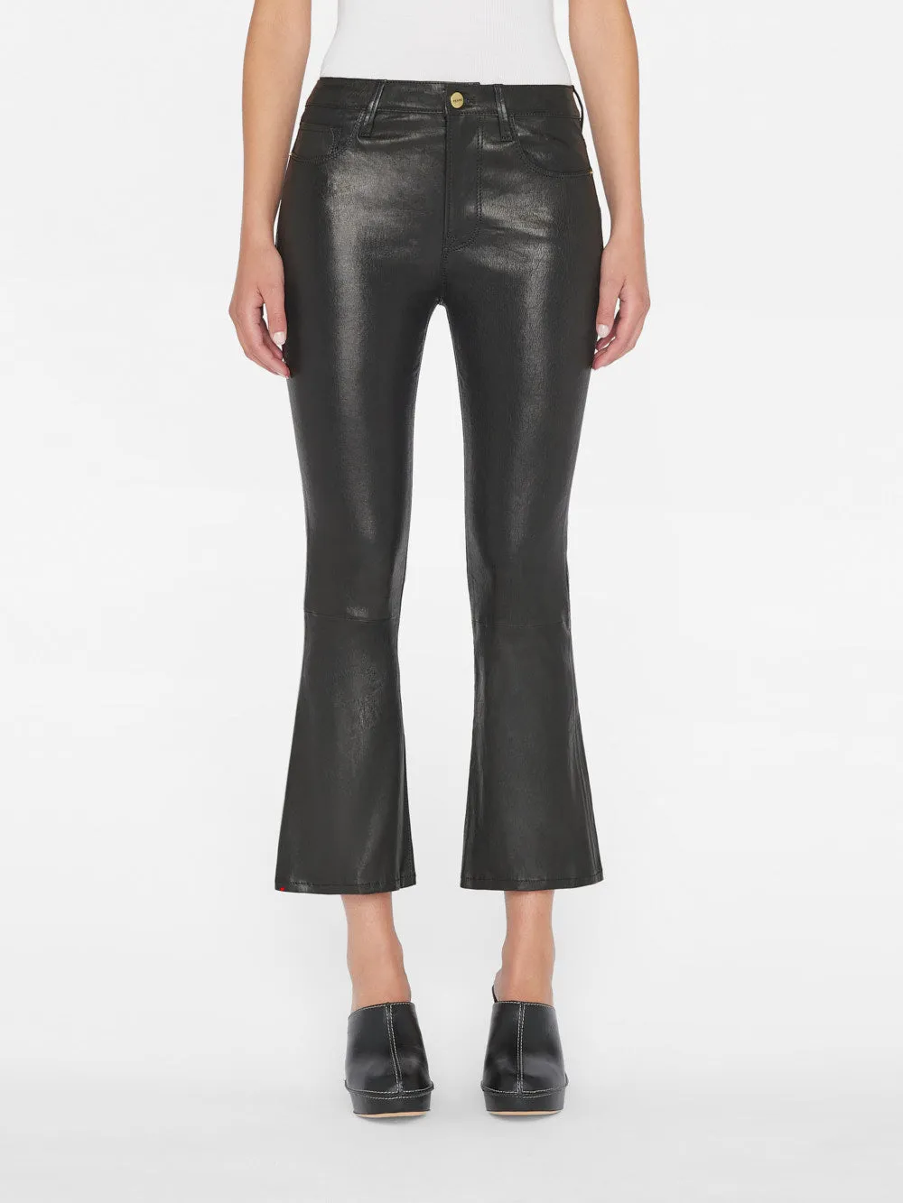 Leather Le Crop Mini Boot -- Washed Black sold by Frame Denim product image thumbnail 2