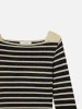 Striped Boatneck Sweater -- Black Multi sold by Frame Denim