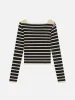Striped Boatneck Sweater -- Black Multi sold by Frame Denim