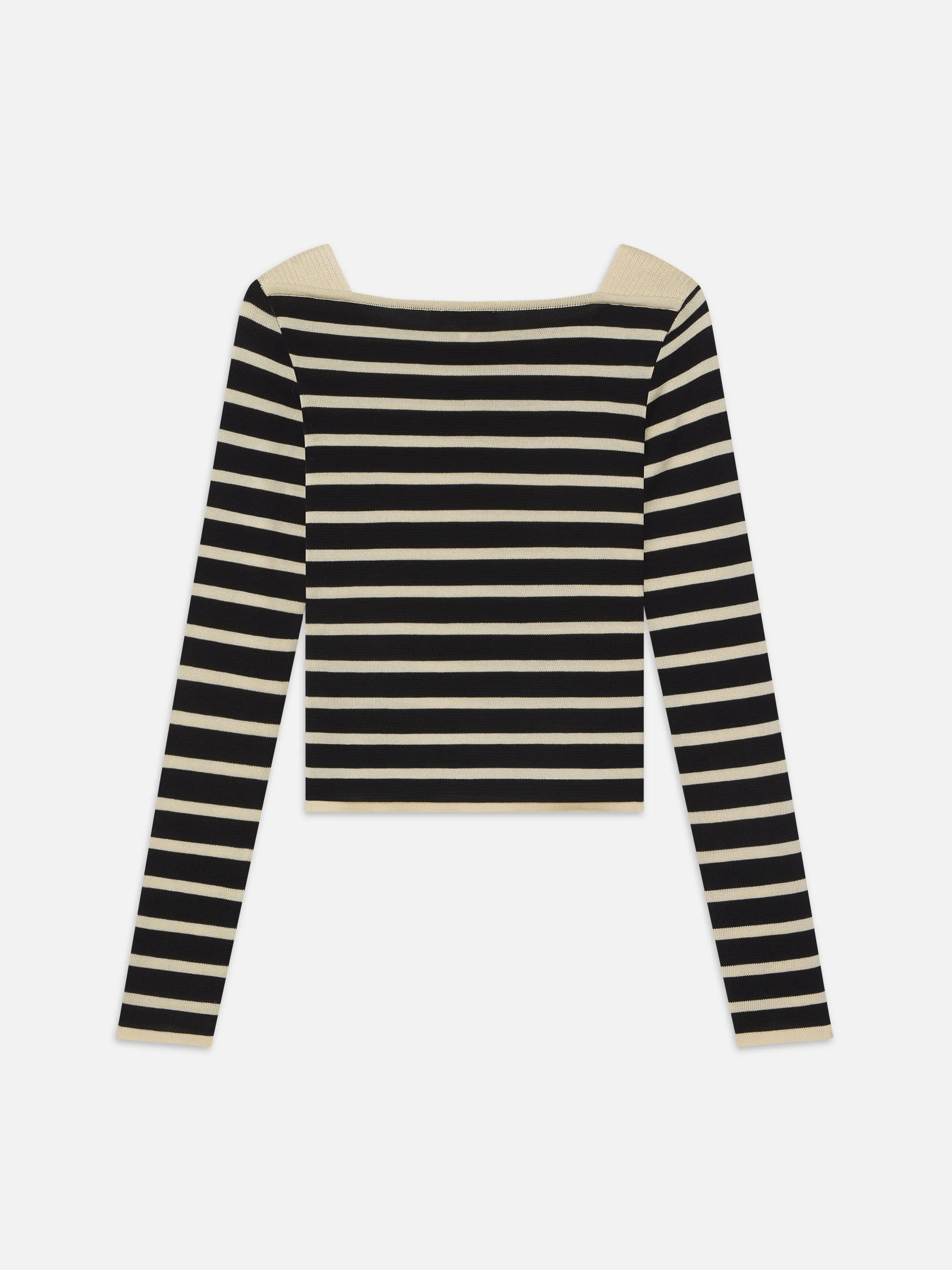 Striped Boatneck Sweater -- Black Multi sold by Frame Denim product image thumbnail 3