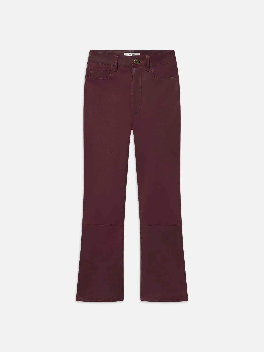 Leather Le Crop Mini Boot -- Wine sold by Frame Denim