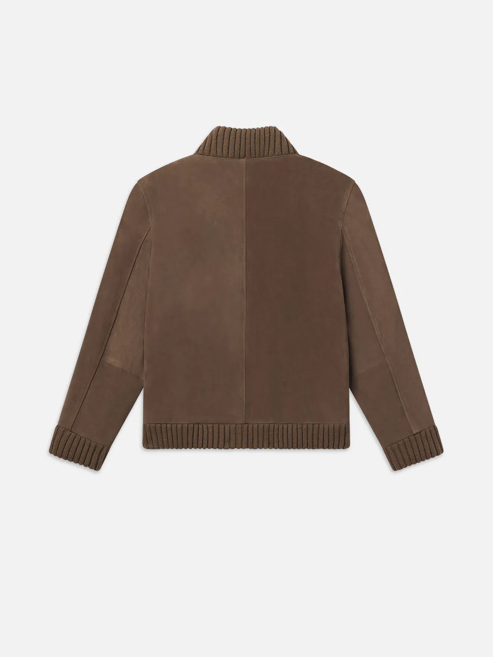 Rib Collar Suede Bomber -- Soft Mocha sold by Frame Denim product image thumbnail 3