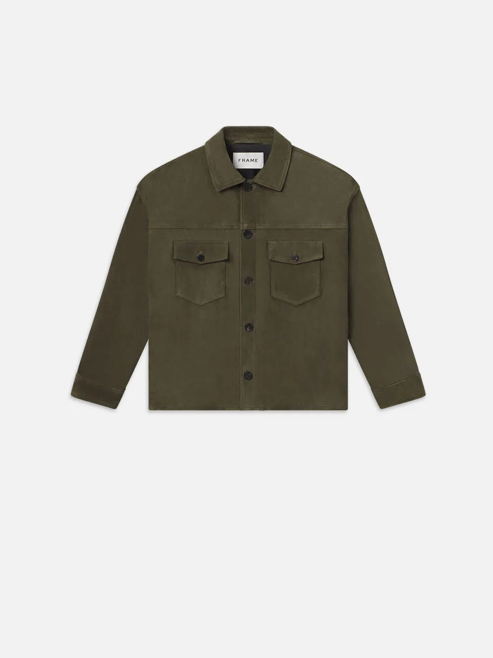 Clean Suede Jacket -- Dark Olive sold by Frame Denim