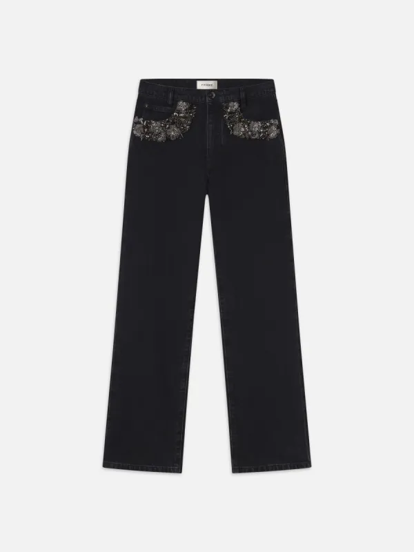 The Atelier Beaded Straight -- Portia sold by Frame Denim