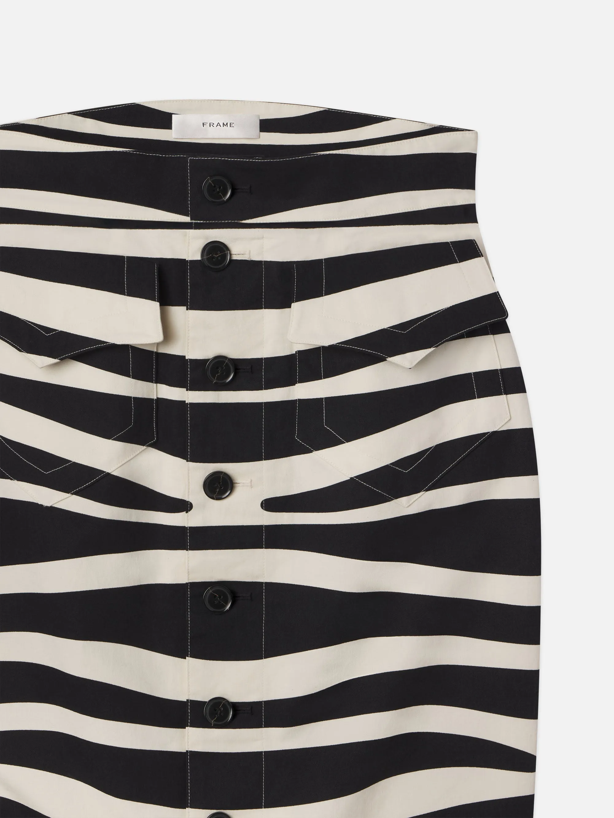 Button Front Skirt -- Black Multi sold by Frame Denim product image thumbnail 2