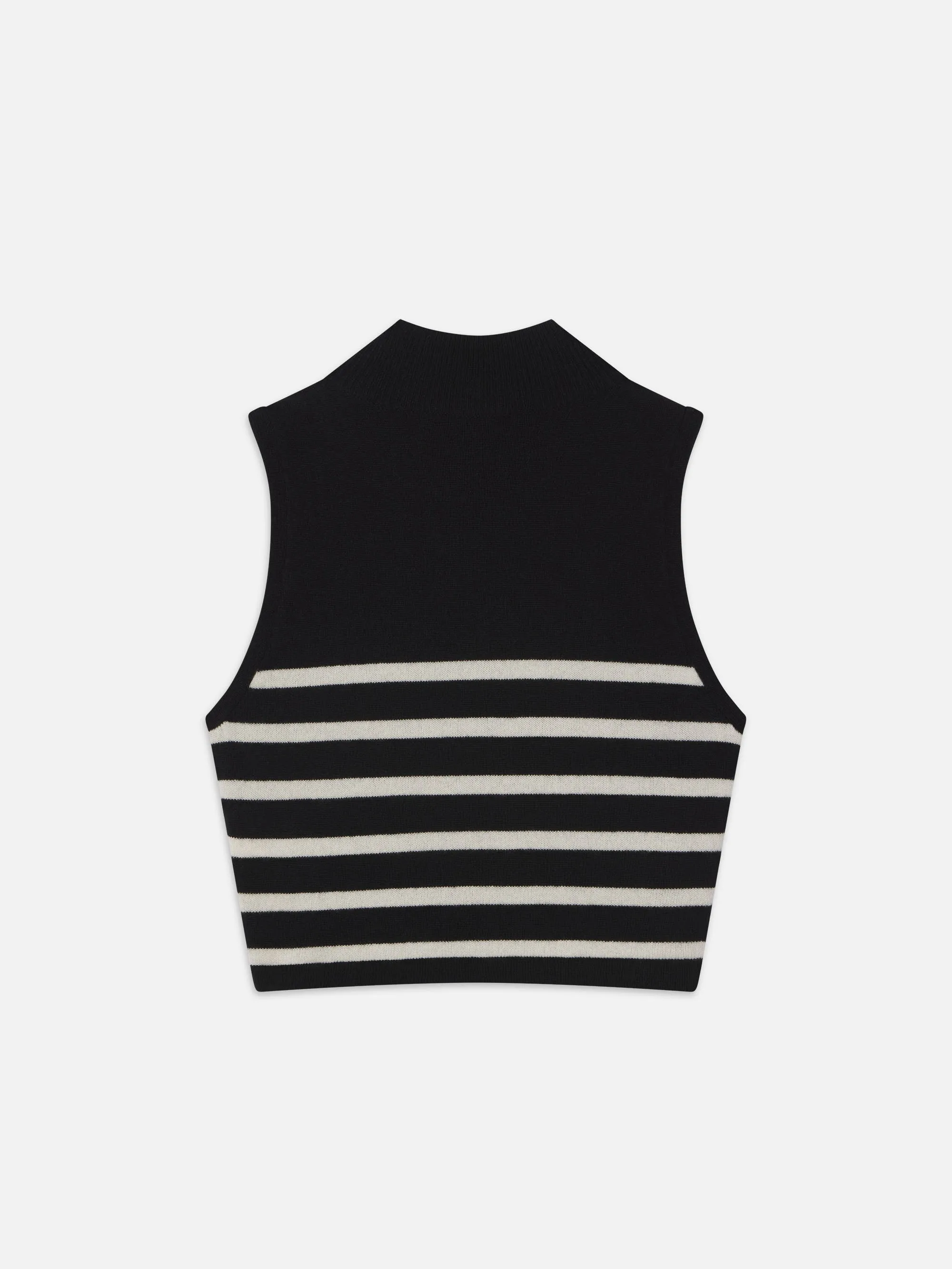 Cropped Cashmere Mockneck -- Black Multi sold by Frame Denim product image thumbnail 4