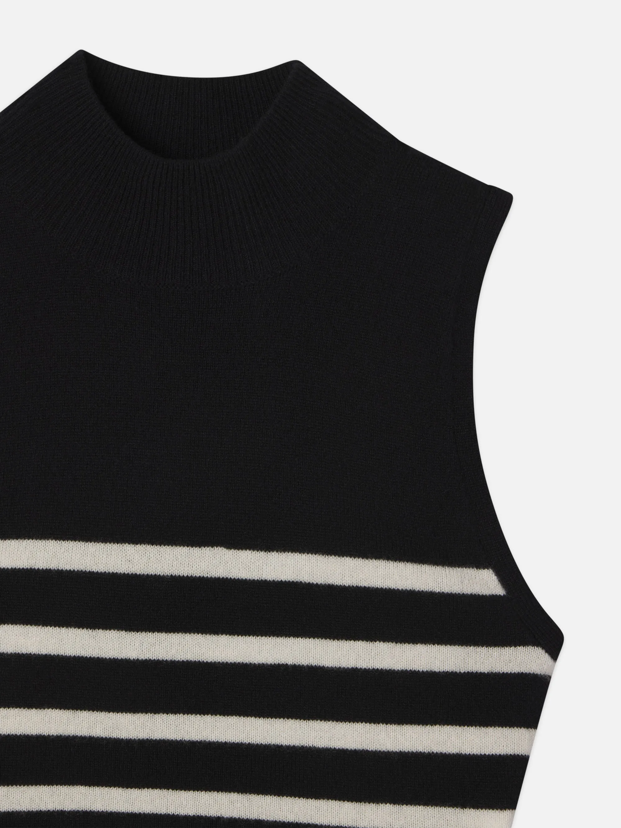 Cropped Cashmere Mockneck -- Black Multi sold by Frame Denim product image thumbnail 3