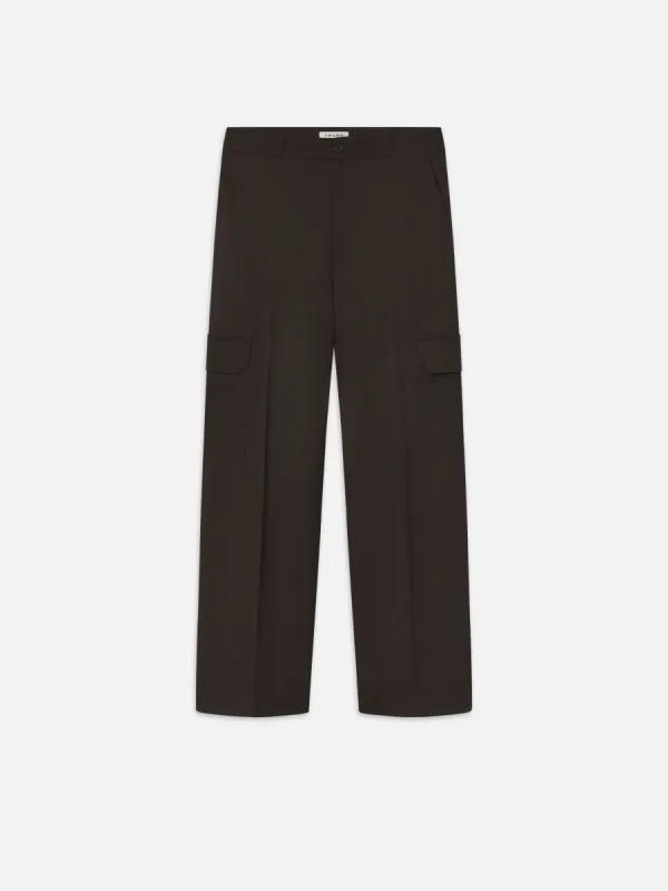 Wool Cargo Pant Trousers -- Dark Taupe sold by Frame Denim