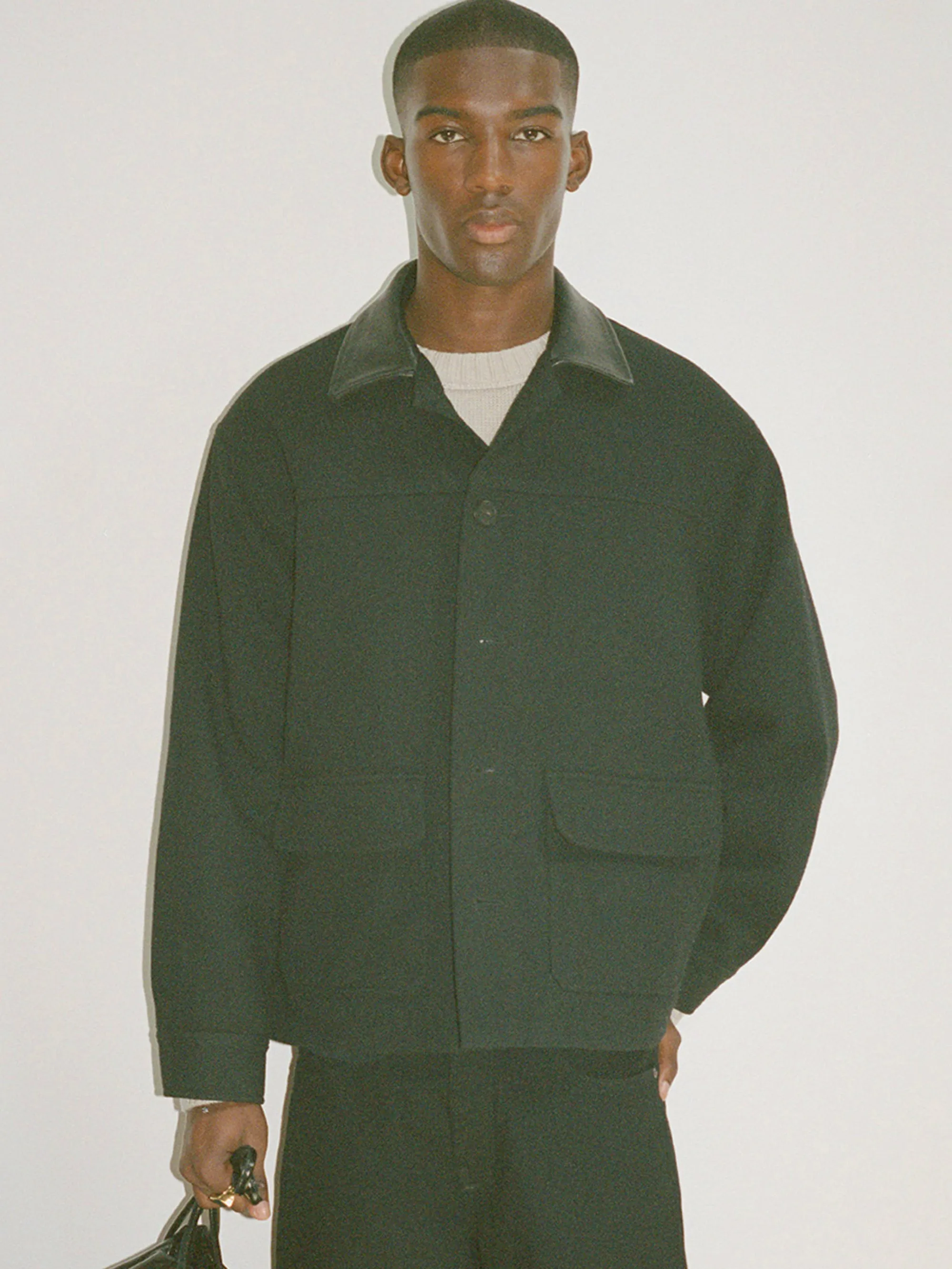 Woolen Workwear Jacket -- Black sold by Frame Denim product image thumbnail 2