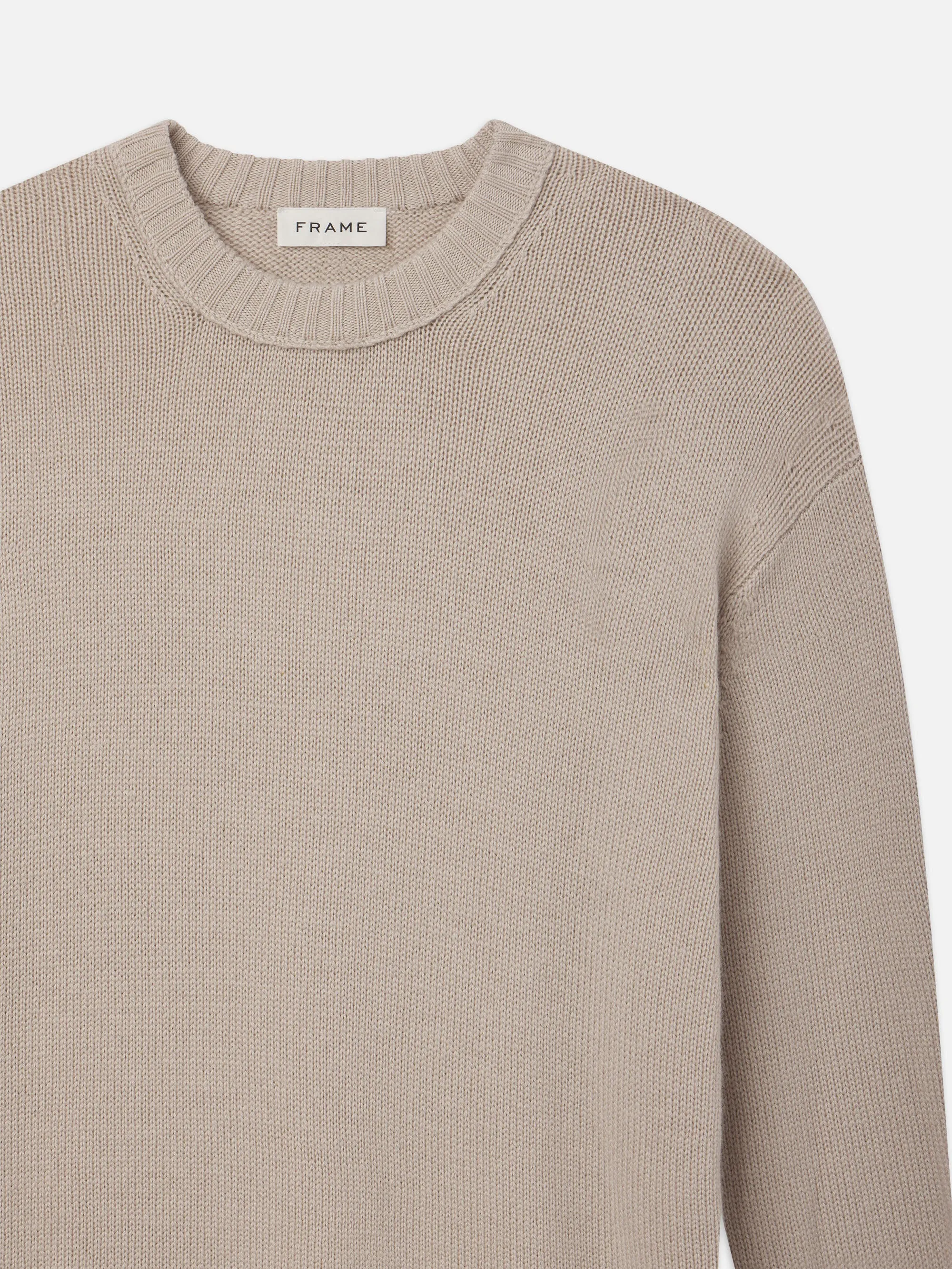 Woolen Cashmere Blend Sweater -- Grey Beige sold by Frame Denim product image thumbnail 3