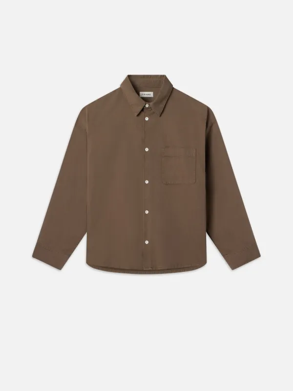 Relaxed Denim Shirt -- Taupe sold by Frame Denim
