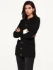 Button Front Suiting Dress -- Black sold by Frame Denim