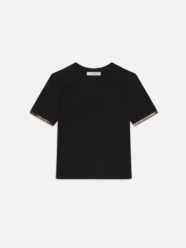 Beaded Tee -- Black sold by Frame Denim