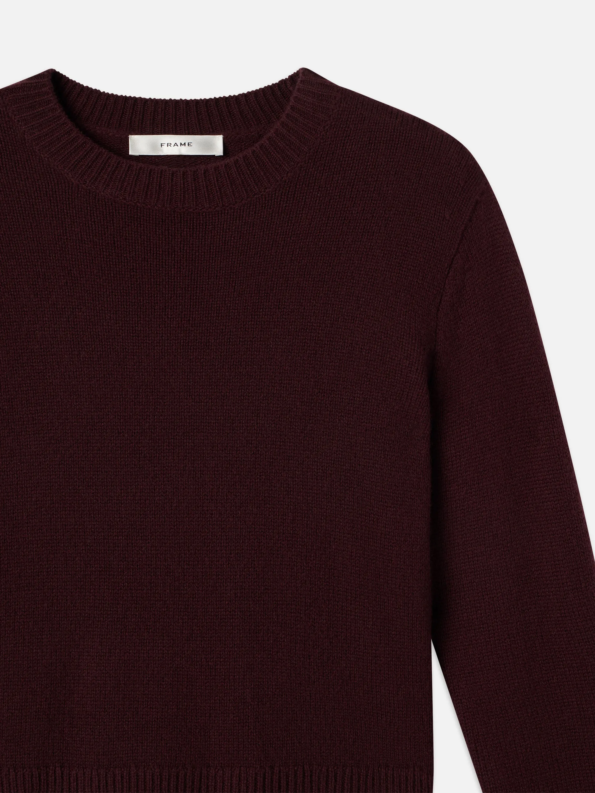 Cashmere Clean Crew -- Deep Burgundy sold by Frame Denim product image thumbnail 2