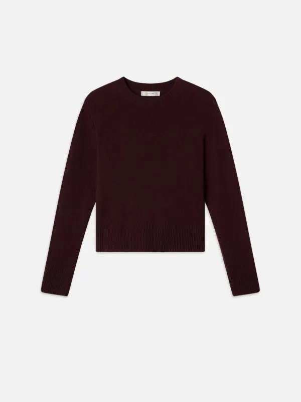 Cashmere Clean Crew -- Deep Burgundy sold by Frame Denim