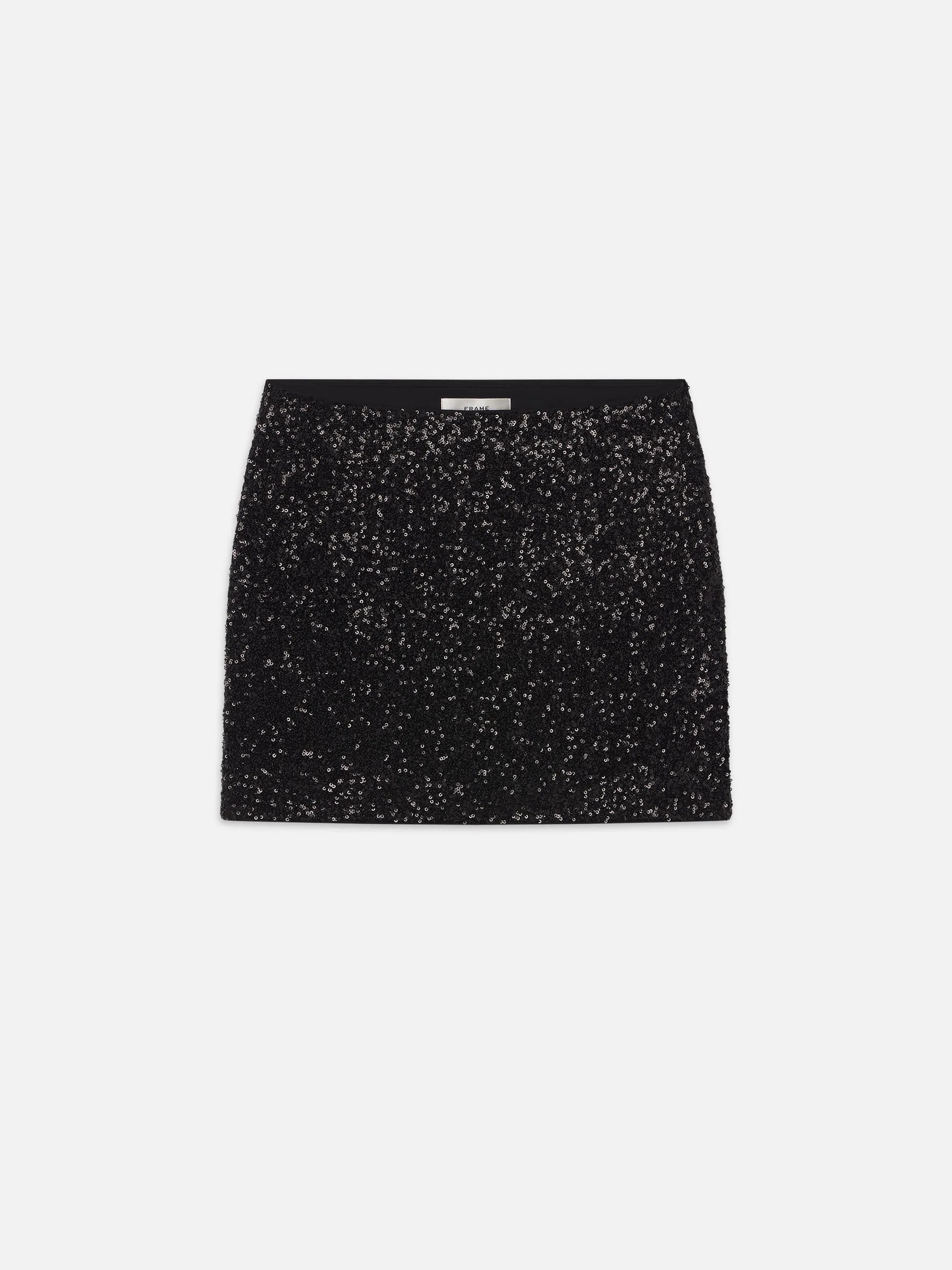 Sequin Mini Skirt -- Black sold by Frame Denim