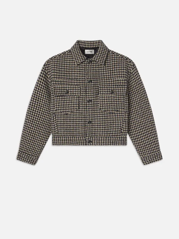 The Tweed Boxy Jacket -- Houndstooth sold by Frame Denim