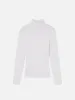 Rib Turtleneck -- White sold by Frame Denim