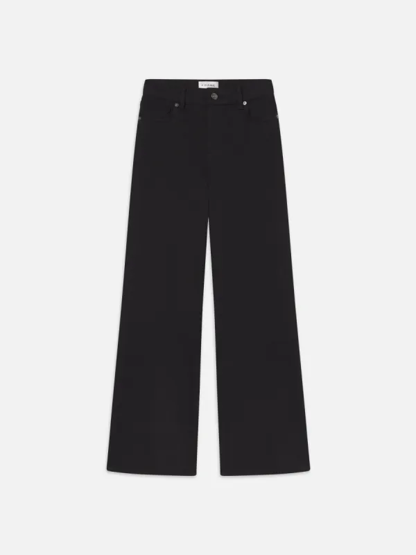 Le Slim Palazzo Long -- Black sold by Frame Denim