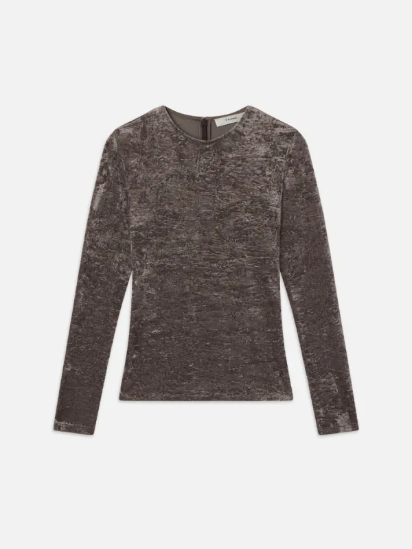 Velvet Long Sleeve Top -- Dusk sold by Frame Denim