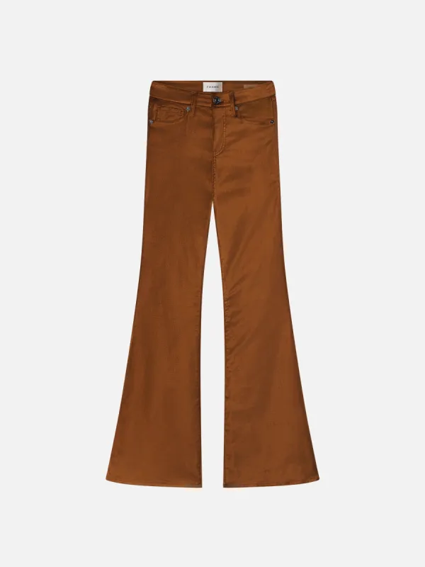 Le High Flare Velvet -- Bronze Velvet sold by Frame Denim