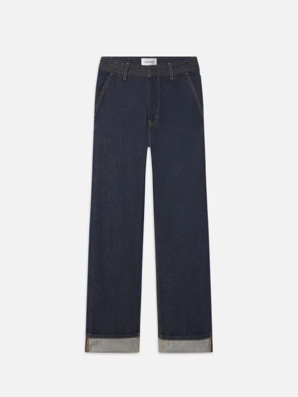 Trapunto Trouser -- Rinse sold by Frame Denim