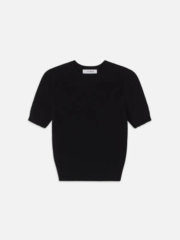 Cashmere Gathered Sweater -- Noir made by Frame Denim