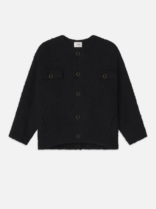 Cocoon Short Coat -- Black Multi sold by Frame Denim