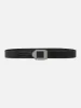 Geometric Buckle Belt -- Black Croc sold by Frame Denim