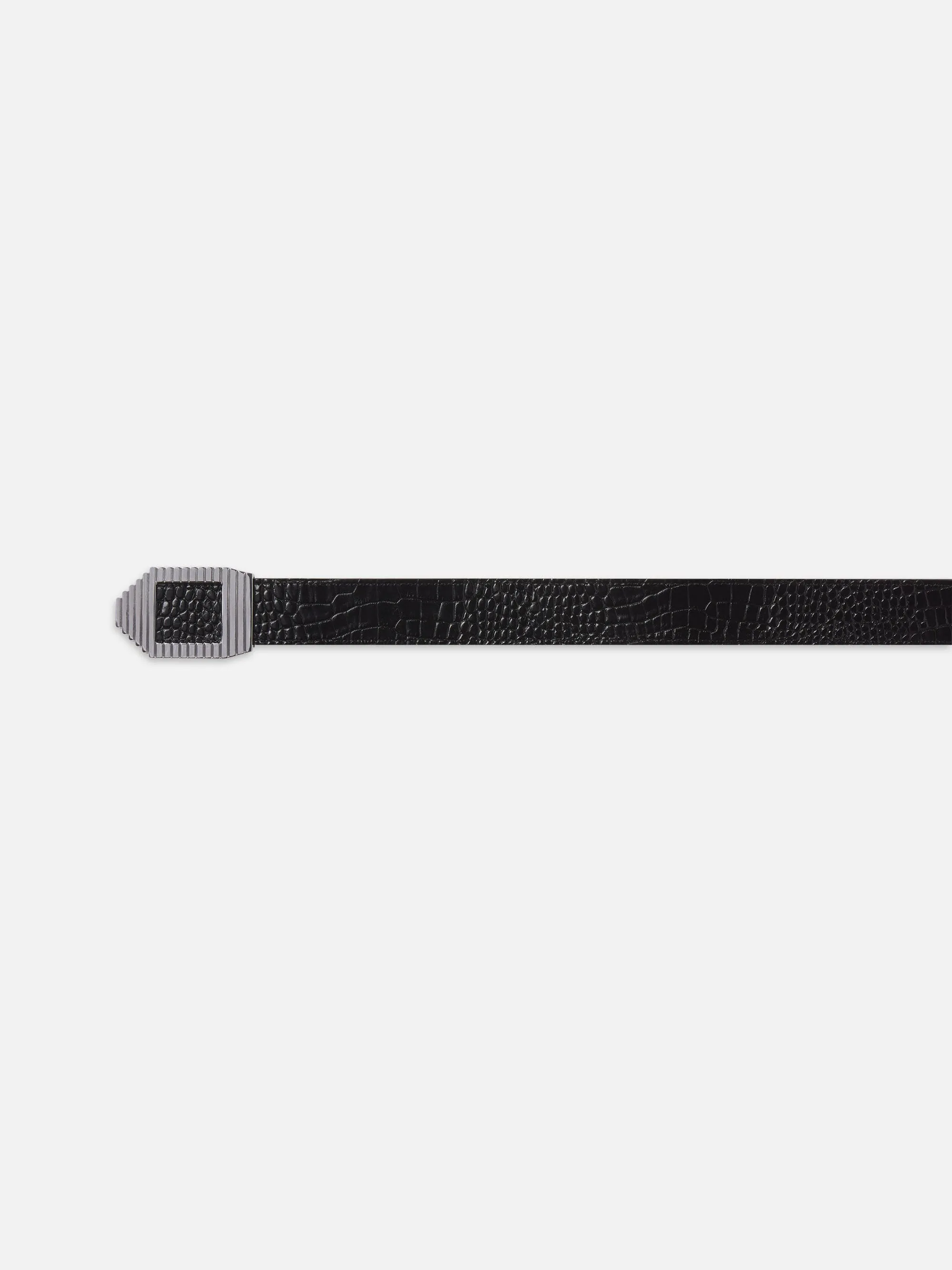 Geometric Buckle Belt -- Black Croc sold by Frame Denim product image thumbnail 2
